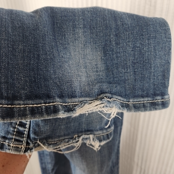 MISS ME embellished embroidered pocket bootcut jeans size 28 bedazzled Western - Picture 8 of 9